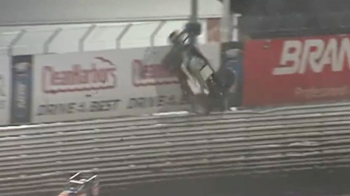 Isaac Chapple Catches Massive Air At Knoxville Raceway