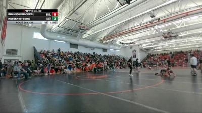 98 lbs Semifinal - Brayson Bilodeau, Worland Middle School vs Kaysen Nyberg, Greybull MS