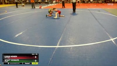 75 lbs Cons. Round 1 - Wyatt Schultz, LCWM vs Lukas Hogen, St. Clair