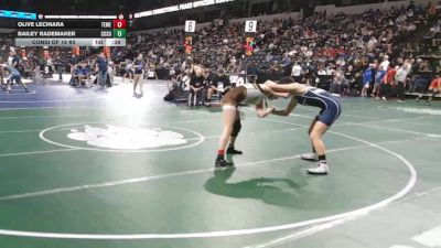 115 lbs Consi Of 16 #2 - Olive Lechiara, Temecula Valley (SS) vs Bailey Rademaker, Cosumnes Oaks (SJ)