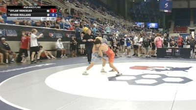 88 lbs Quarters - Dylan Verceles, Maryland vs Ryker Rollans, Nevada