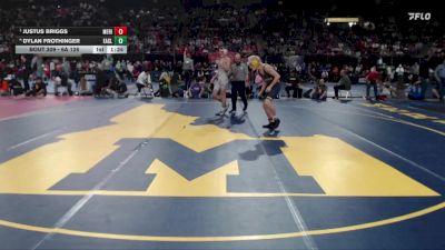 6A 126 lbs Semifinal - Justus Briggs, Meridian vs Dylan Frothinger, Eagle