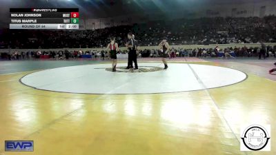 84 lbs Round Of 64 - Nolan Johnson, Mustang Middle School vs Titus Marple, Tuttle Wrestling Club