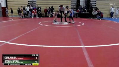 78 lbs Quarterfinal - Cree Staley, Red Hawk Wrestling Academy vs Carson Banks, Rhyno Academy Of Wrestling