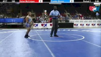 100 lbs round-1 Dolan McColgan New York vs. Frankie Bruno Florida
