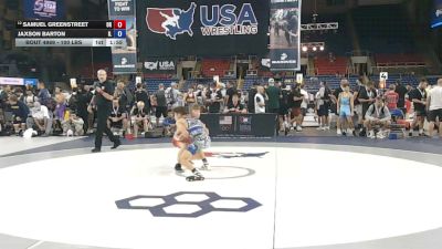100 lbs Cons. Rd Of 16 - Samuel Greenstreet, Oregon vs Jaxson Barton, Illinois
