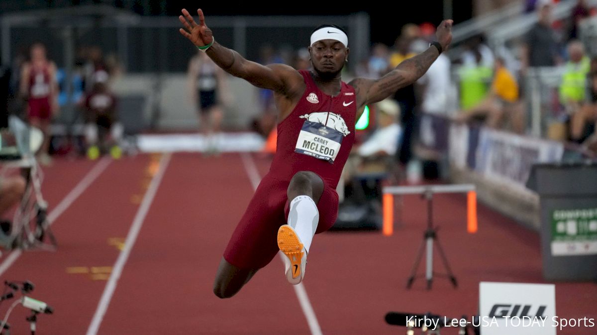 Carey McLeod Of Arkansas Wins Men's Long Jump At NCAA Outdoor Championships