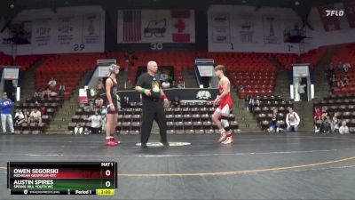 140 lbs Champ. Round 2 - Owen Segorski, Michigan Grappler RTC vs Austin Spires, Spring Hill Youth WC