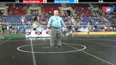 113 lbs round-2 Dylan Chatterton Pennsylvania vs. Hans Rockwell Oregon