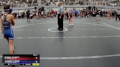 70 lbs Round 1 (8 Team) - Kynlie Tackett, PA West Black vs Phoenix Logan, D3 Training Center