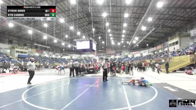 69 lbs 2nd Place - Kyson Sides, No Team vs Kye Camino, Douglas WC