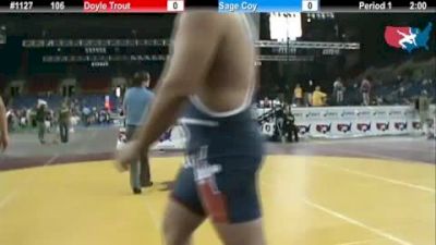 106 lbs round-4 Doyle Trout Nebraska vs. Sage Coy Indiana