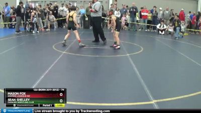 74 lbs Cons. Round 2 - Mason Fox, Eastern Loudoun WC vs Sean Shelley, Cavalier Wrestling Club