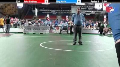 220 lbs round-2 Jake Godinez Illinois vs. Roy Nash Utah