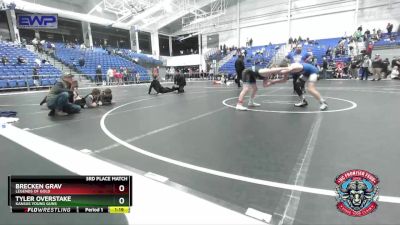 110 lbs 3rd Place Match - Tyler Overstake, Kansas Young Guns vs Brecken Grav, Legends Of Gold