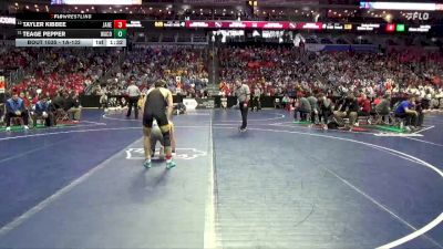 1A-132 lbs Champ. Round 1 - Teage Pepper, WACO, Wayland vs Tayler Kibbee, Janesville