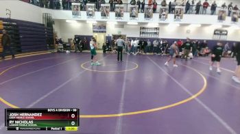 98 lbs Quarterfinal - Josh Hernandez, Cody Middle School vs Ry Nicholas, Lander Middle School