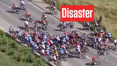 ENORMOUS Crash Stage 2 Tour de Suisse 2023