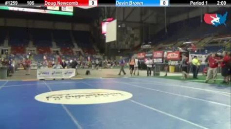 106 lbs round-5 Doug Newcomb Kansas vs. Devin Brown Ohio