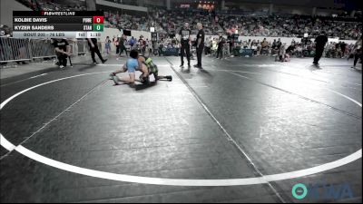 76 lbs Round Of 32 - Kolbie Davis, Powerhouse vs Kyzer Sanders, Standfast