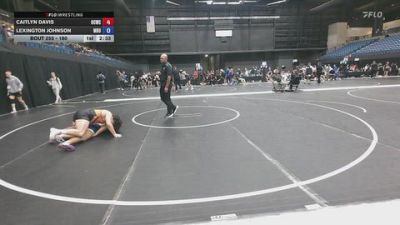 180 lbs Semifinal - Lexington Johnson, Missouri Baptist University vs Caitlyn Davis, OSU Cowgirl Wrestling Club