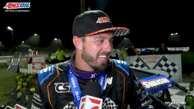 Jake Swanson Reacts After USAC Eastern Storm Win At Grandview Speedway