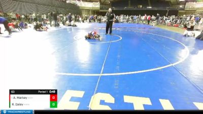 63 lbs 2nd Place Match - Archer Markey, White River Hornets Wrestling Club vs Rezzy Daley, NWWC