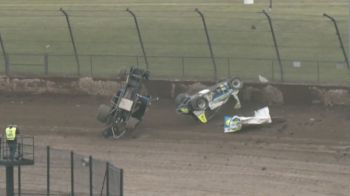 Violent Double Flip At Eldora Speedway