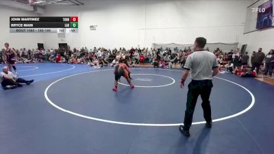 160-169 lbs Round 1 - John Martinez, Torrington Middle School vs Bryce Main, Laramie Middle School