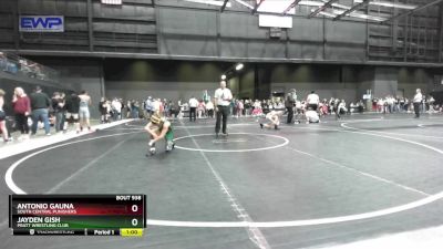 100 lbs Cons. Round 2 - Jayden Gish, Pratt Wrestling Club vs Antonio Gauna, South Central Punishers