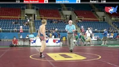 113 lbs round-3 Hans Rockwell Oregon vs. Logan Griffin Michigan