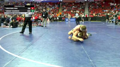 3A-157 lbs Cons. Round 3 - Brody Warrick, Boone vs Brayden Fish, Linn-Mar