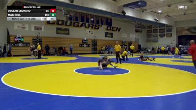 116 lbs Consi Of 16 #1 - Declan Leonard, Del Oro vs Max Bell, West Linn (OR)