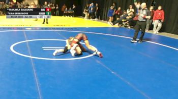 5A 100 lbs Champ. Round 1 - MaKayla Salguero, Burleson vs Lila Breedlove, Borger