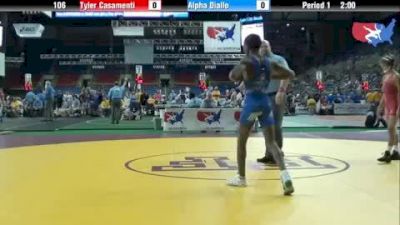 106 lbs round-2 Tyler Casamenti New Jersey vs. Alpha Diallo New York