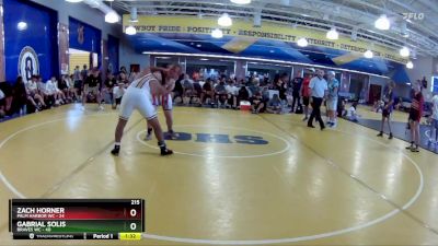 215 lbs Round 1 (8 Team) - Zach Horner, Palm Harbor WC vs Gabrial Solis, Braves WC