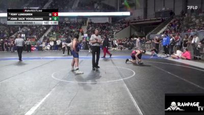 150 lbs Cons. Round 1 - John `Jack` Vogelsberg, Jr Wildcats vs Toby Lundgren, Colby Kids