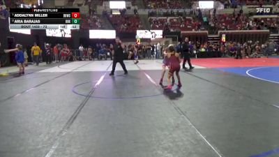 73 lbs Cons. Round 2 - Aria Barajas, Moses Lake Wrestling Club vs Addalynn Miller, Worland Wrestling Club