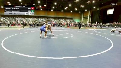 165 lbs Champ. Round 1 - Colby Burgess, Wheatland vs Carson Melendy, Churchill County