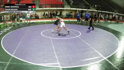 88-92 lbs Champ. Round 3 - Angel Madrigal, Oregon vs Caleb Weldon, Montana