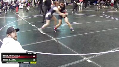 120 lbs Cons. Round 5 - Sherly Gonzalez, Aurora Wrestling Club vs Lorelie Duffy, Crofton/Bloomfield