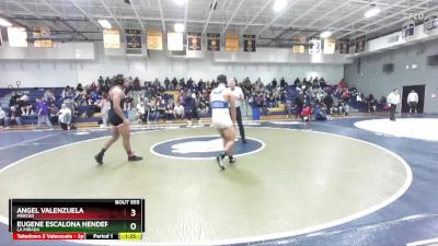 190 lbs Champ. Round 3 - Eugene Escalona Henderson, La Mirada vs Angel Valenzuela, Merced