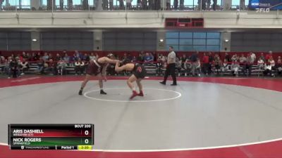 184 lbs Cons. Round 3 - Nick Rogers, Springfield vs Aris Dashiell, Wesleyan (CT)