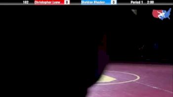 182 lbs 7th-place-match Christopher Loew New York vs. Sheldon Rhoden Connecticut