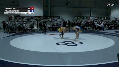 57 kg Cons. Quarters - Ezekiel Witt, Bison Wrestling Club vs Max Gallagher, Pennsylvania RTC