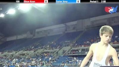106 lbs round-1 Ethan Koan Missouri vs. Taylor Venz Minnesota