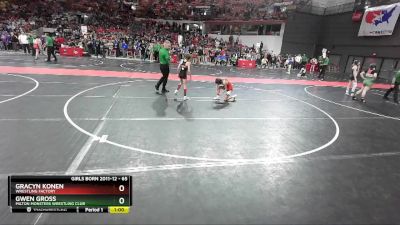 65 lbs Round 2 - Gwen Gross, Milton Monsters Wrestling Club vs Gracyn Konen, Wrestling Factory