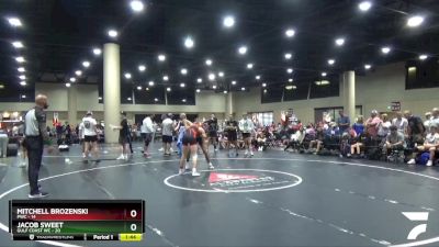 150 lbs Semis & 5th Wb (32 Team) - Mitchell Brozenski, PWC vs Jacob Sweet, Gulf Coast WC