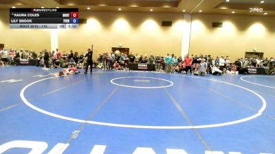 115 lbs Champ. Round 1 - Kaura Coles, Montana vs Lily Snook, Pennsylvania
