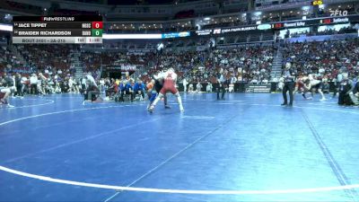 3A-215 lbs Champ. Round 1 - Braiden Richardson, Davenport North vs Jace Tippet, North Scott